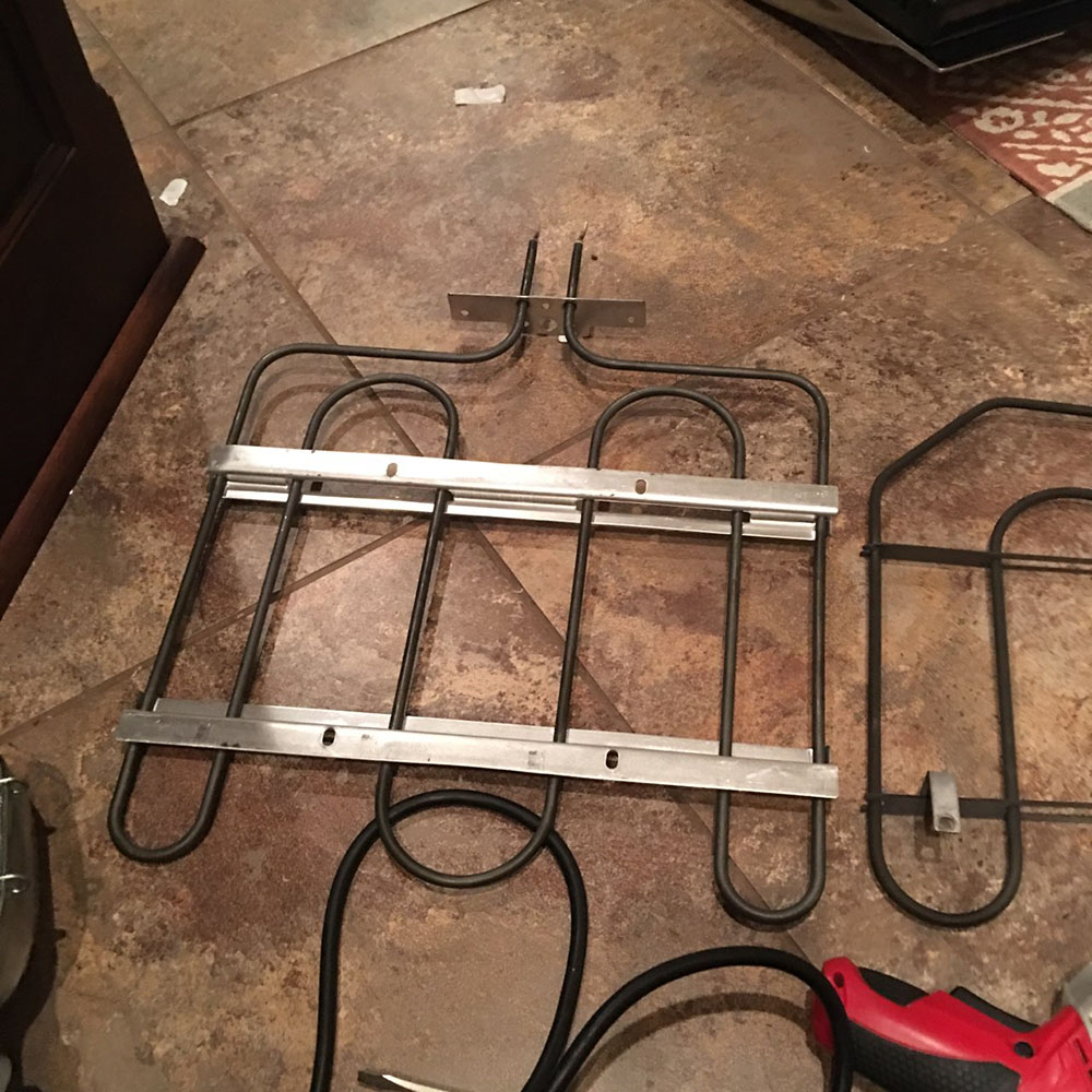 Heating oven element replacement